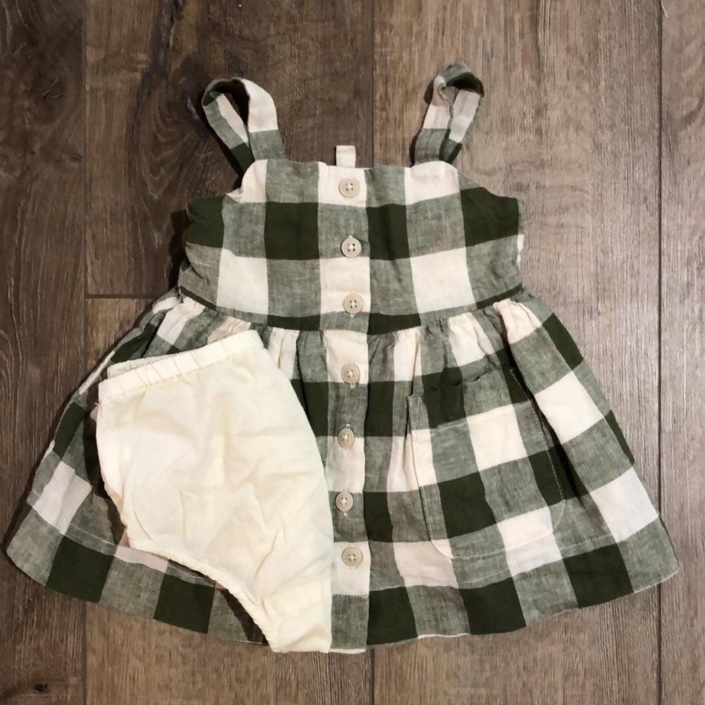 NWOT - BABY GAP linen / cotton sundress with bloomers